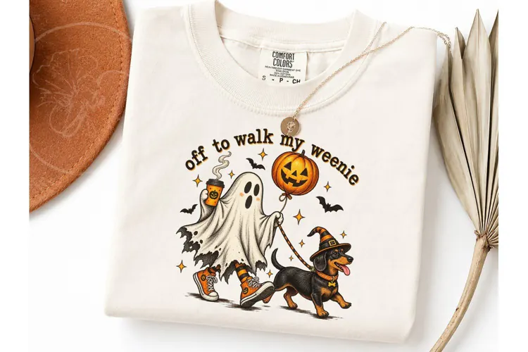 Ghost Walk Weenie Dachshund PNG Tee