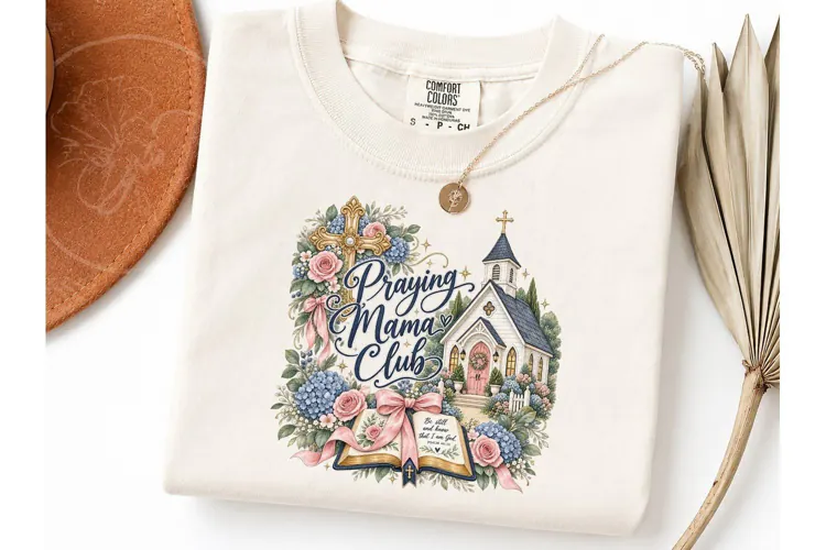 Praying Mama Club PNG Shirt Design