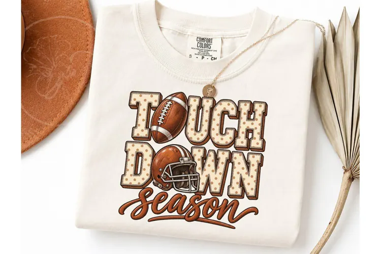 Touchdown Season Football PNG Tee