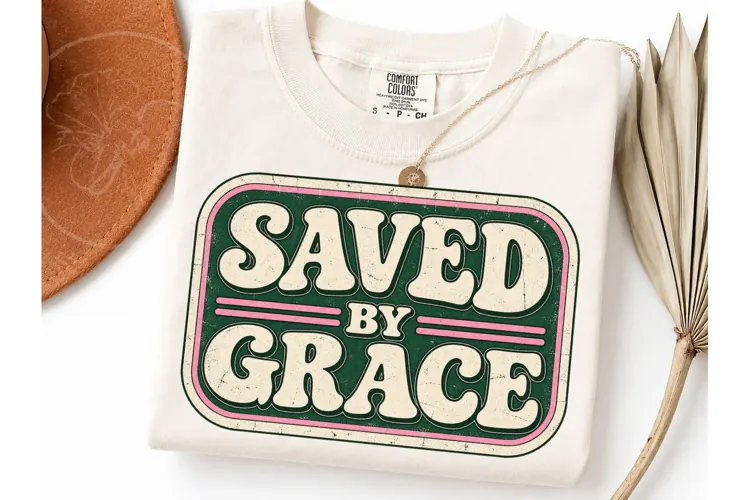 Saved By Grace Halloween PNG Shirt