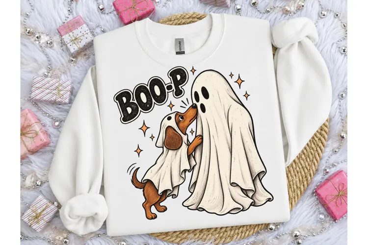 Boo-P Ghost Dog Halloween PNG Tee