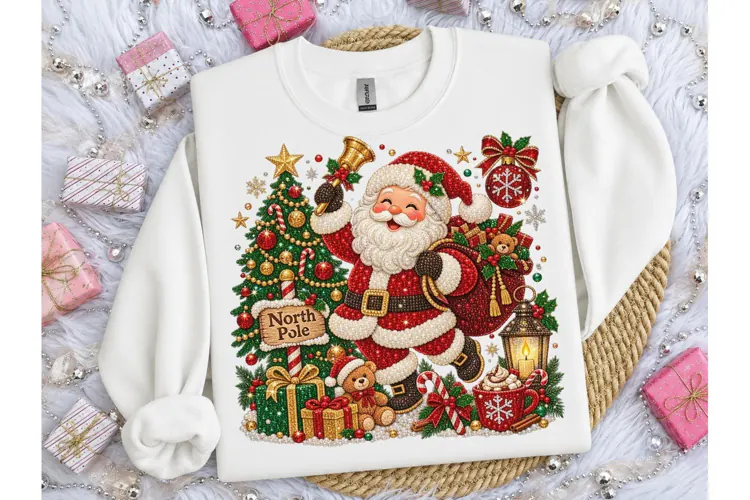 Santa North Pole Christmas PNG Shirt
