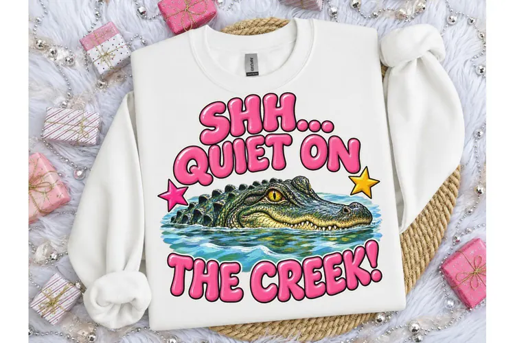 Quiet On The Creek Alligator PNG Tee