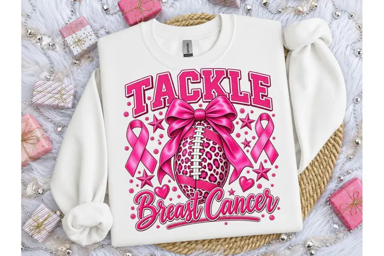 Tackle Breast Cancer PNG Sublimation Tee