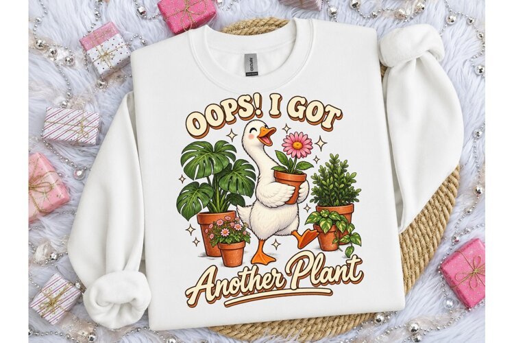 Oops I Got Another Plant PNG Goose Tee example image 1