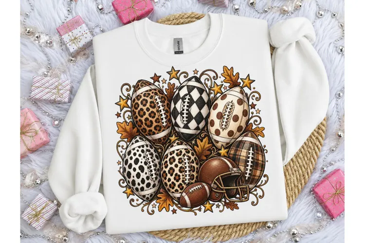 Boho Football PNG Sublimation Shirt Desi