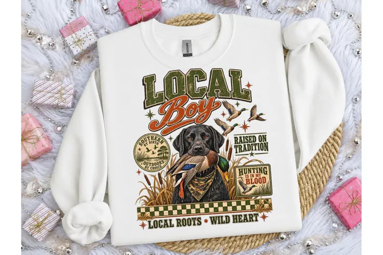 Local Boy Duck Hunting PNG Shirt Design