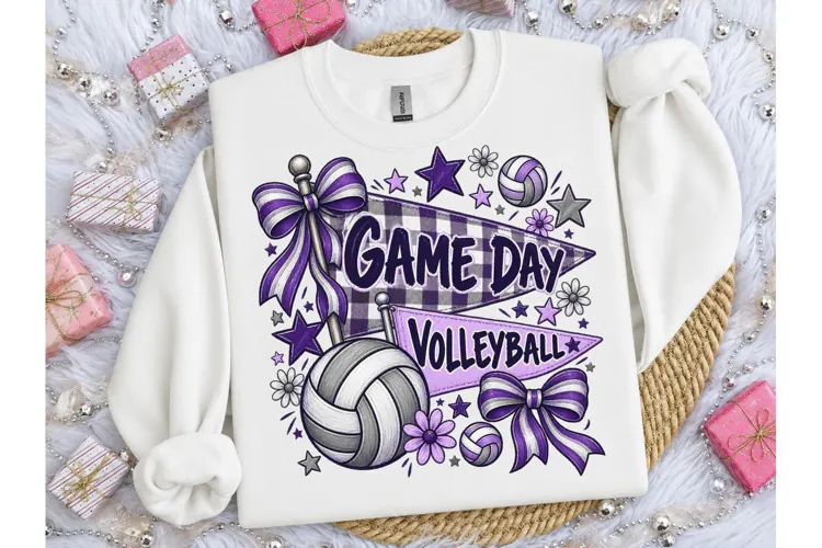 Game Day Volleyball PNG Sublimation Tee