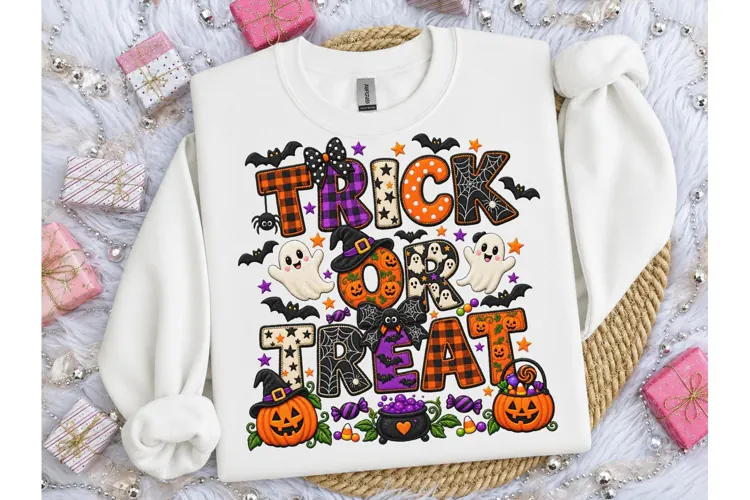 Trick Or Treat Halloween PNG Shirt Desig