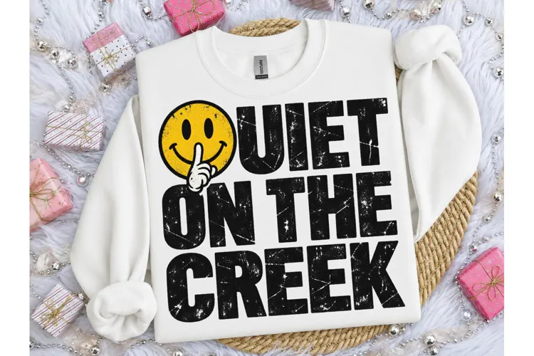 Quiet On The Creek Smiley PNG Tee