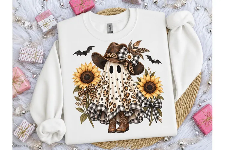 Western Ghost Sunflower PNG Tee Design
