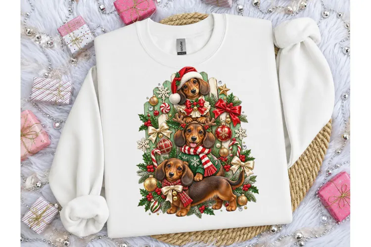 Christmas Dachshund Stack PNG Shirt