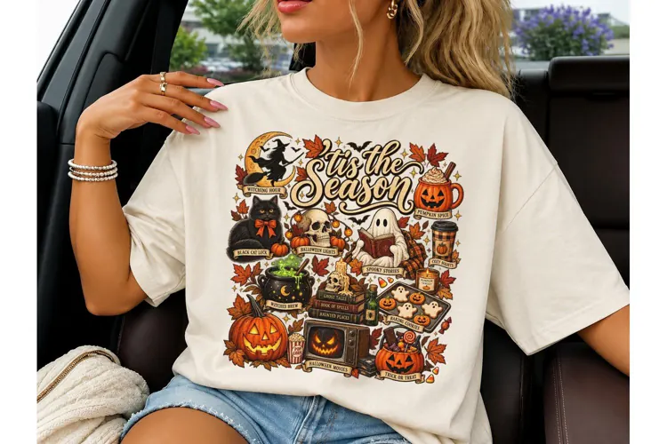 Tis The Season Halloween PNG Tee
