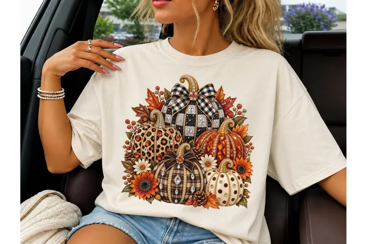 Fancy Pumpkin Patch Fall PNG Sublimation