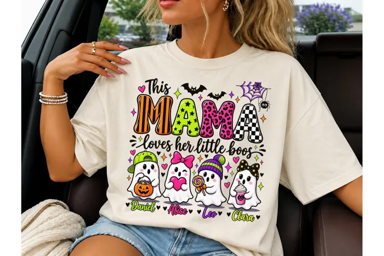 This Mama Loves Her Boos PNG Shirt