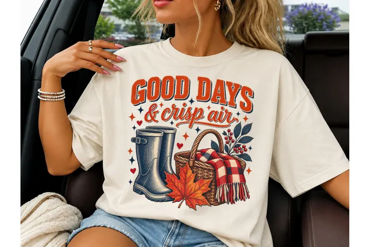 Good Days Crisp Air Fall PNG Shirt Desig