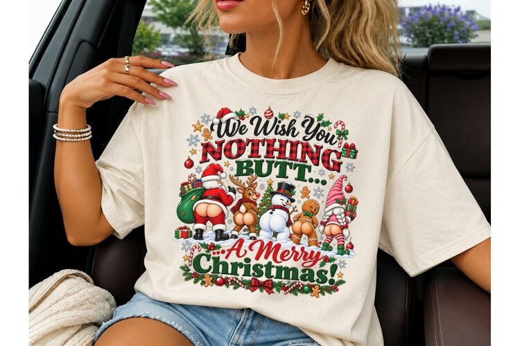 We Wish You Nothing Butt Christmas PNG example image 1