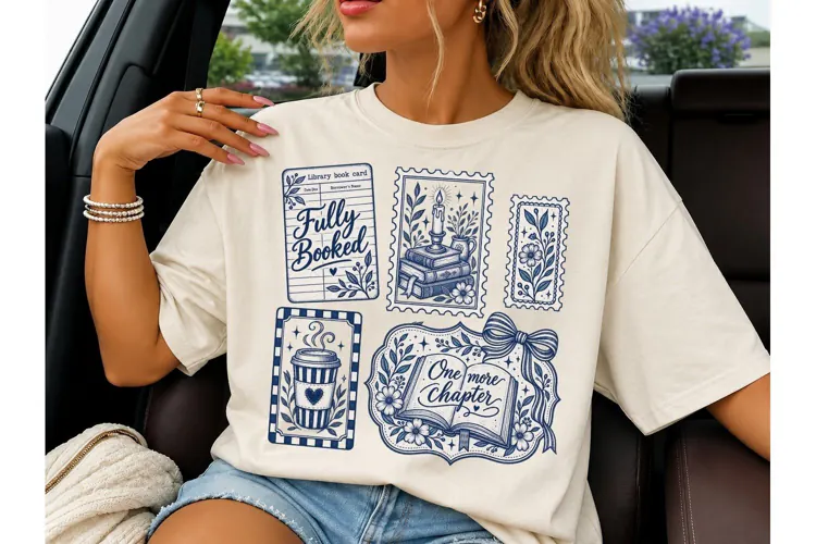 Fully Booked Reader PNG Shirt Design