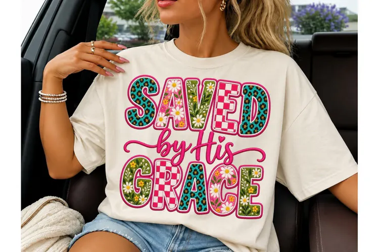 Saved By His Grace PNG Sublimation Tee