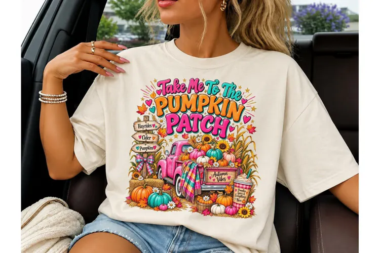 Take Me To The Pumpkin Patch PNG Tee