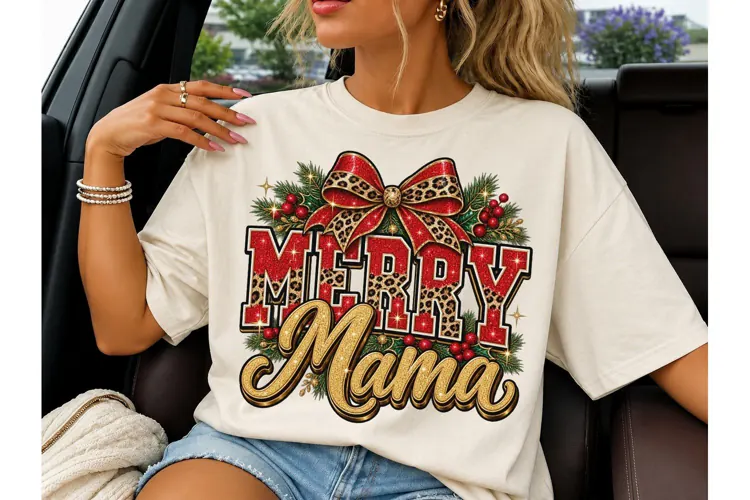 Merry Mama Christmas PNG Sublimation