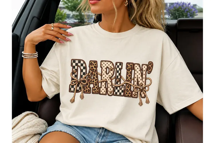 Darlin Western Leopard PNG Sublimation T
