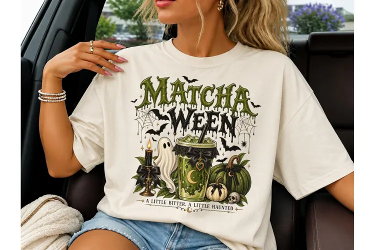 Matchaween Halloween Matcha PNG Tee