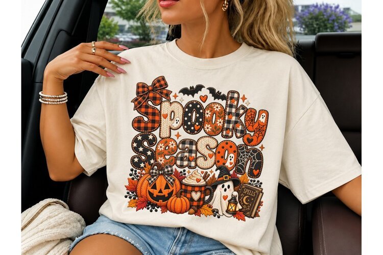 Spooky Season Halloween PNG Shirt example image 1
