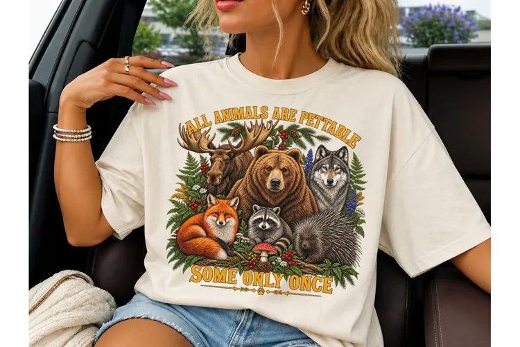 All Animals Are Pettable PNG Tee Design