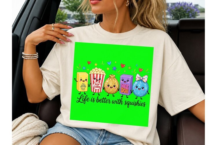 Life Is Better With Squishies PNG Tee example image 1