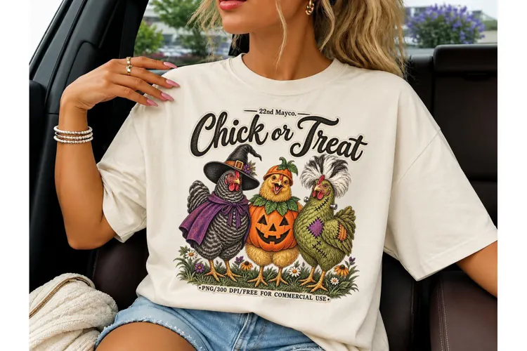 Chick or Treat Halloween PNG Design