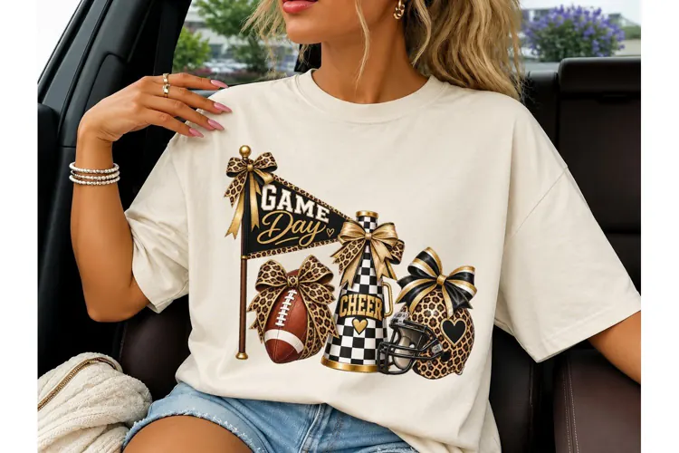 Game Day Cheer Football PNG Sublimation