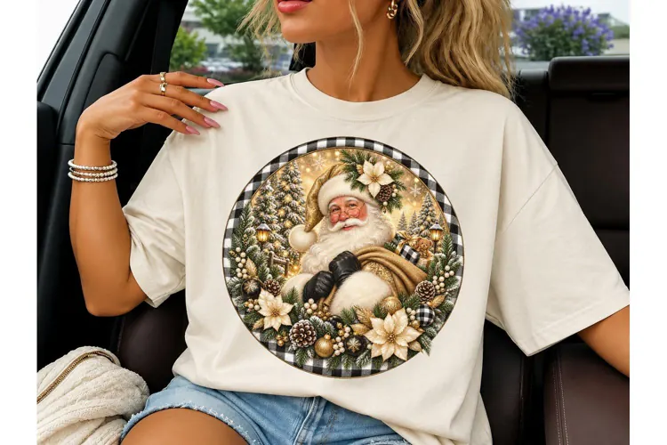 Vintage Santa Christmas PNG Sublimation-Vintage Santa Christ