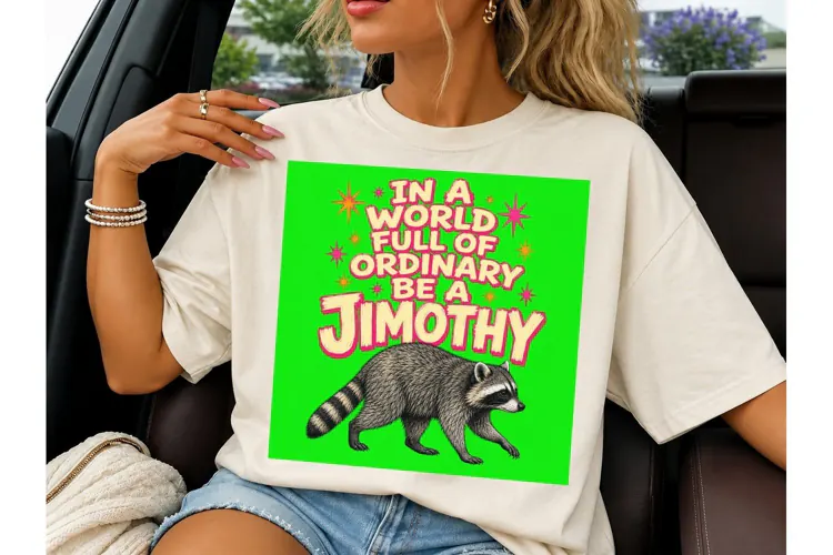 Be A Jimothy Raccoon Funny PNG Tee