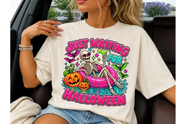 Just Waiting For Halloween PNG Shirt