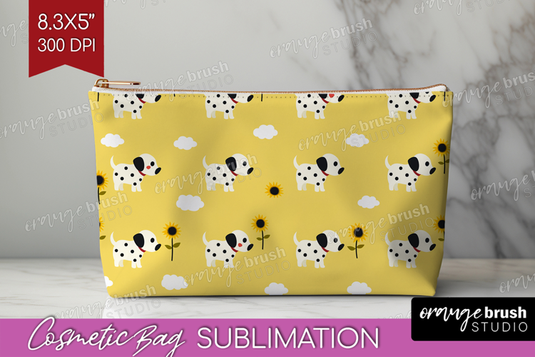 Dalmatian Dog Cosmetic Bag Cute Chibi Puppy Makeup Bag PNG