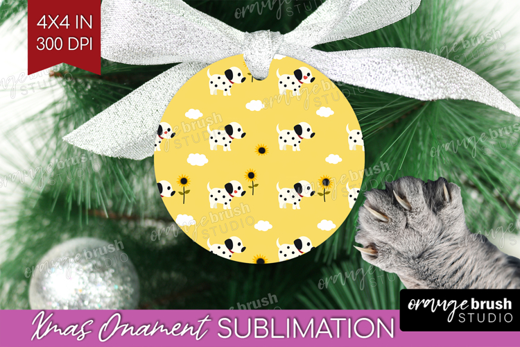 Dalmatian Dog Ornament PNG Cute Chibi Puppy PNG Sublimation