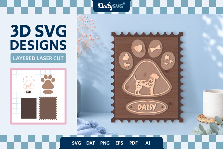 Dog Breed Layered Laser Cut