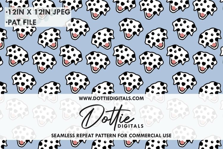 Dalmatian Dogs Print repeat seamless pattern jpg pat file