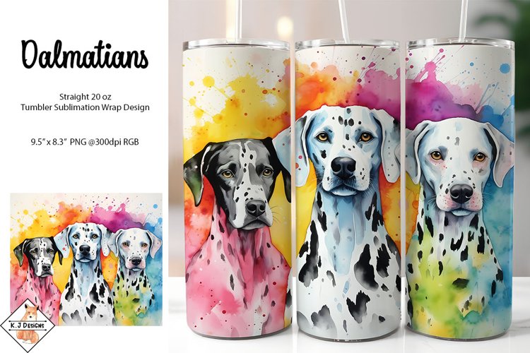 Dalmatians Tumbler | Sublimation wrap example image 1