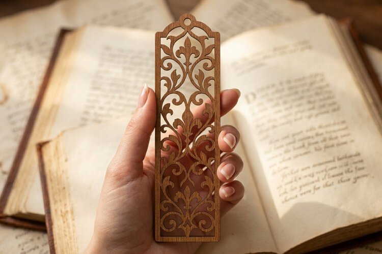 Damask Bookmark SVG Laser Cut File example image 1