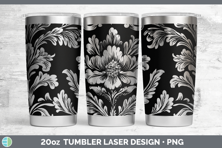 Flower Damask Laser 20oz Tumbler Sublimation Tumbler Designs