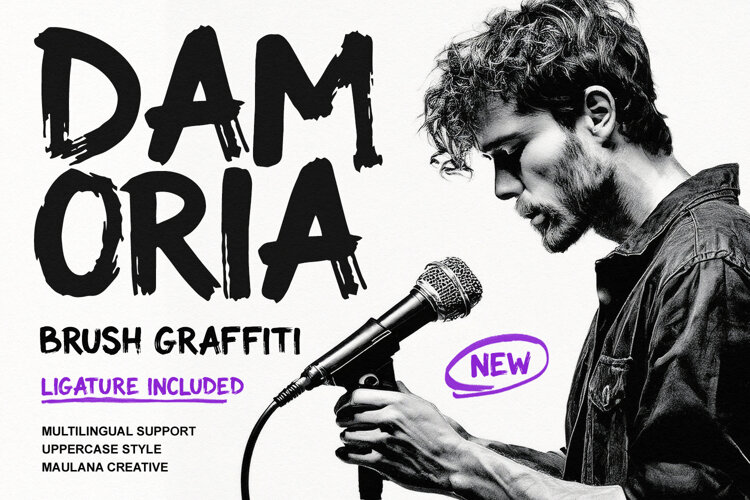 Damoria Brush Urban Graffiti Display Font example image 1