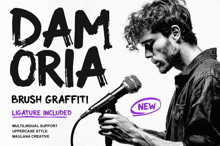 Damoria Brush Urban Graffiti Display Font