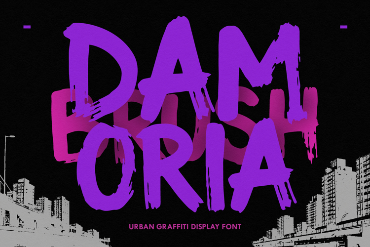 Damoria Brush Urban Graffiti Display Font