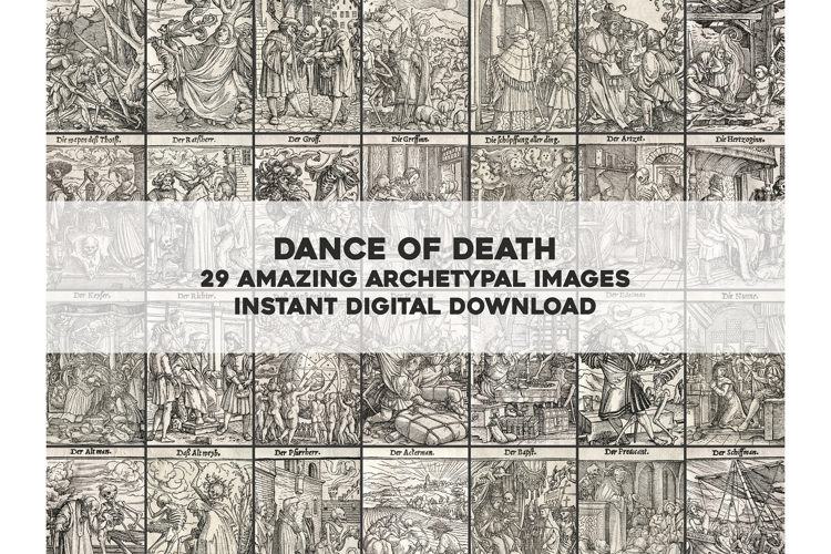 Dance of Death Archetypal Tarot-Like Restored Images Bundle