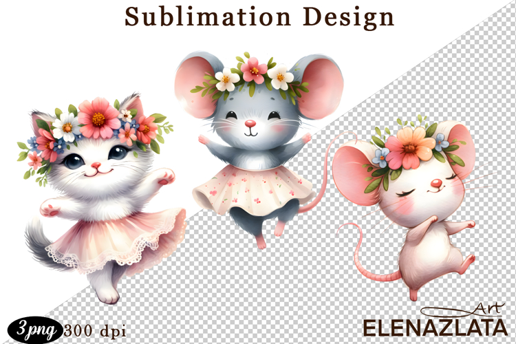 Animal clipart, Cute dancing animals Watercolor clipart