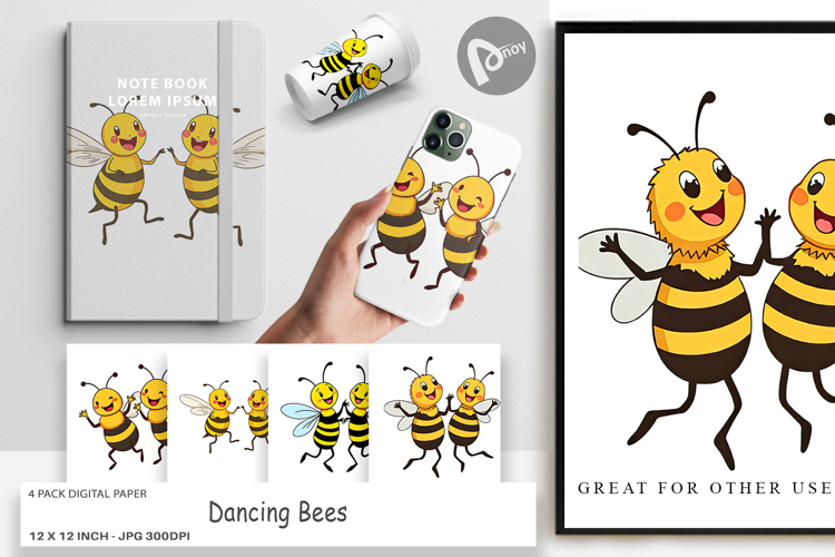 Printable Bees Clipart Image 2