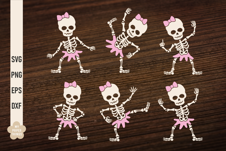 Dancing skeleton Svg, Skeleton Dance Svg, Halloween Girl Svg