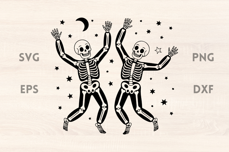 Happy skeletons SVG